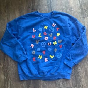 Harry Styles official Love on Tour merch!! XL crewneck blue sweatshirt